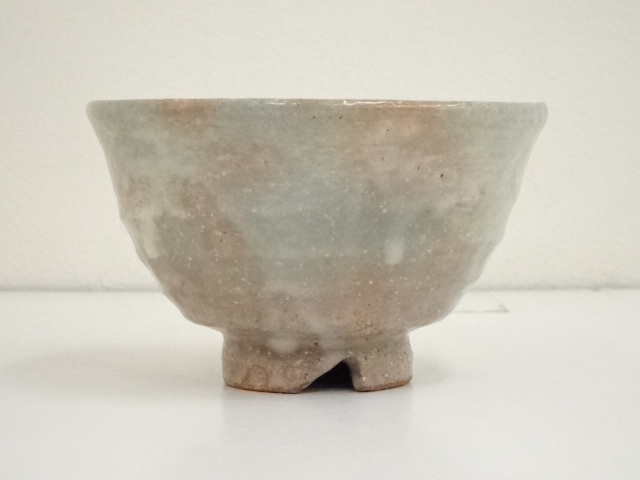 ♥古萩　半筒　茶碗　桐箱付き　萩焼　萩　骨董品 萩焼(伝統的工芸品)抹茶碗小御本手半筒No1817